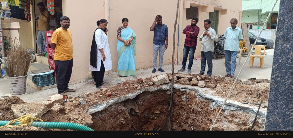 ArunaKothakapu's tweet photo. Visited Sai Ram Colony, Inspected  *STP*  work in progress under maintenance by Water Works Department alongwith DGM Sheela Rani, Manager Sravan, Working Inspector Srinivas, Kishore and Paramesh.... https://t.co/VbDwEFQEAE