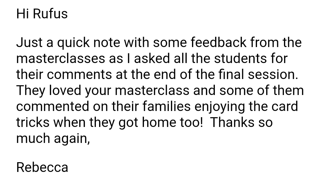 Rufus has been giving KS2 and KS3 Masterclasses for the Royal Institution of Great Britain and receiving a fantastic response! To book a workshop at your school go to mathsblast.com
