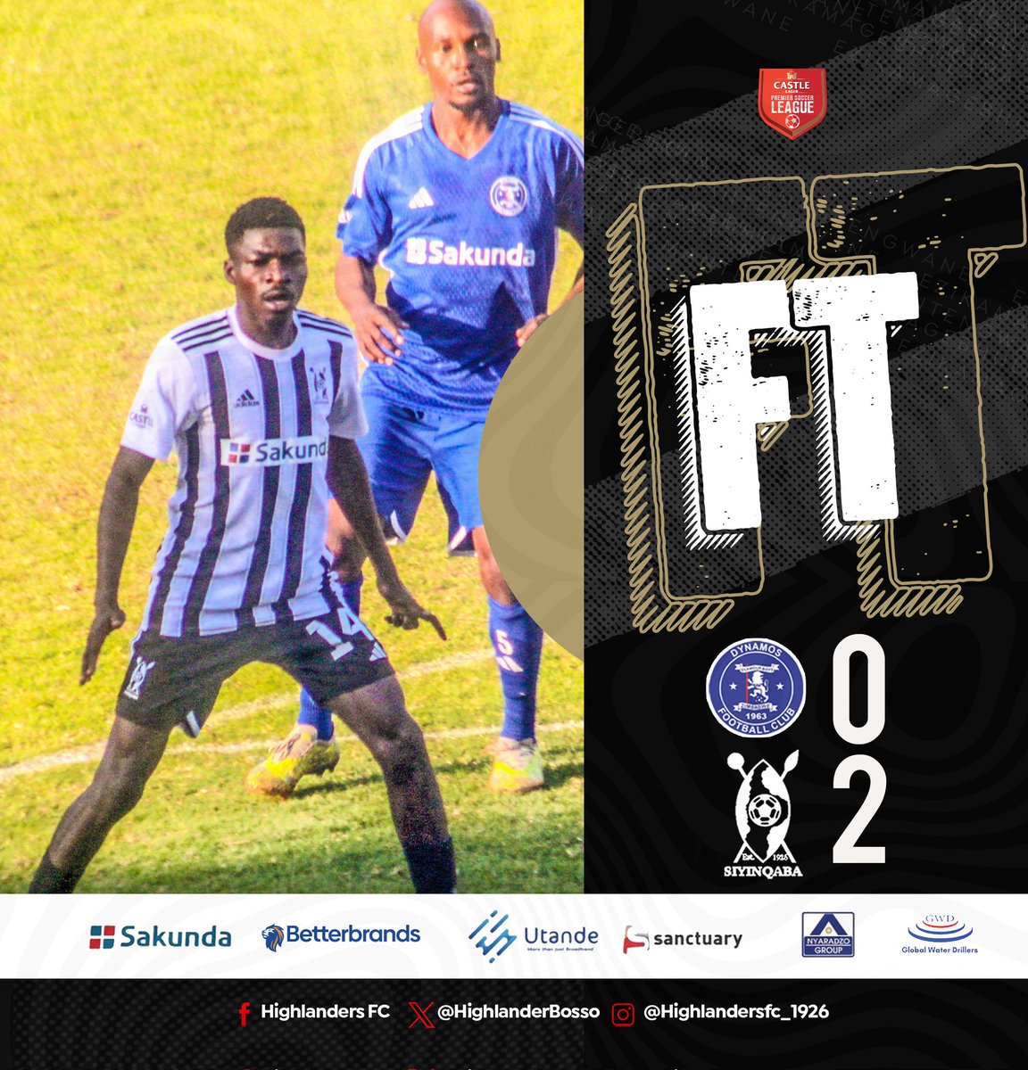 HighlanderBosso's tweet photo. 90'

Full Time

Imitha ngokuphindwa

Dynamos FC 0-2 Highlanders FC

#Bosso https://t.co/AsFyf6YIUZ