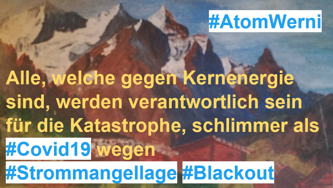 🇨🇭 🤬🤬   Endgame   🤬🤬 🇩🇪
#Energiewende #Ukraine #Flüchtlinge 
Was dagegen tun? #abst24 

1. DE: Jedes Jahr 3 Kernkraftwerke bauen = Wohlstand und Klimaschutz. CH 8 KKW
2. Zukunft Kernenergie
3. Asylgesetz Umsetzen, 50Mrd. / Jahr Ersparnis, Hilfe vor Ort ist besser. 
4. Stopp