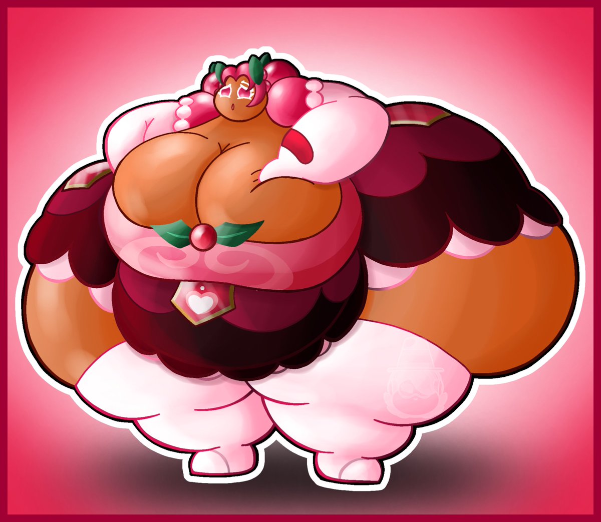 ChubbyConnieArt's tweet photo. Big and Wide Hollyberry Cookie 
Again she drank a lot of fruit punch https://t.co/qDA1lz8gK0