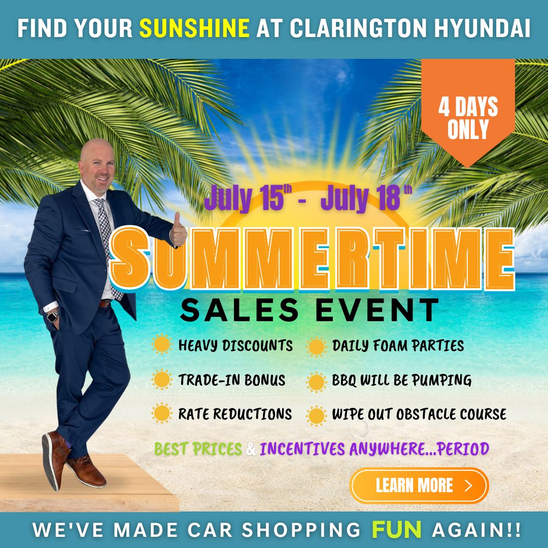 ClaringtonHyund's tweet photo. 🎉Are you ready for our MASSIVE Summertime BLOCK PARTY SALE?!🎉

We’ve got it ALL between July 15th-18th. Come on down to the store in-person and enjoy the festivities with the family! 

🌴WE'VE MADE CAR SHOPPING FUN AGAIN!

📍11 Spicer Sq, Bowmanville
📲905-697-3737 https://t.co/0xvc7NEcuM