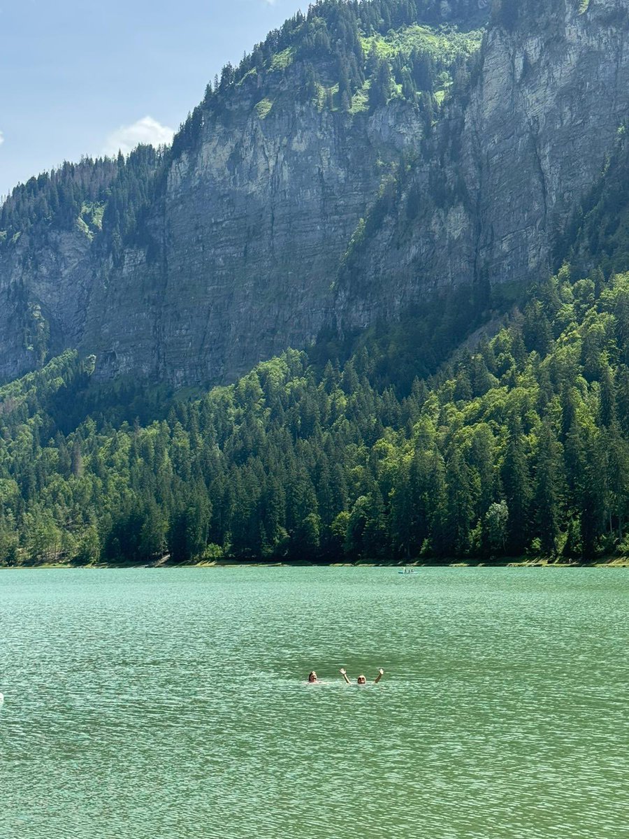 rubyscat's tweet photo. Spectacular place for a swim today #Montriond https://t.co/OAFdq8m1Jx