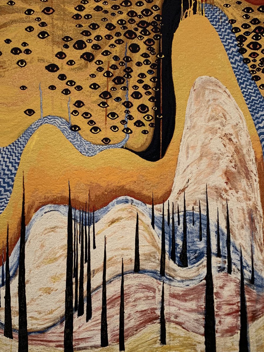 pvdbesselaar's tweet photo. Wandtapijt “a woven wall of eyes” van Stanley Donwood en Thom Yorke in @Bonnefanten Maastricht #museumtip https://t.co/EKobIrpgC7