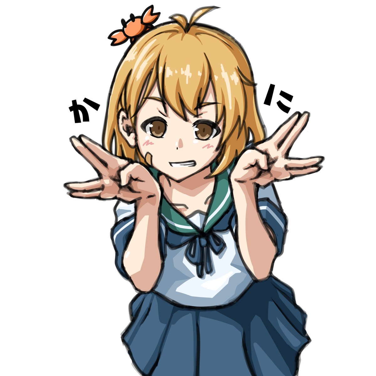 描く度に微妙に絵柄が変わってしまう朧ちゃん🦀 