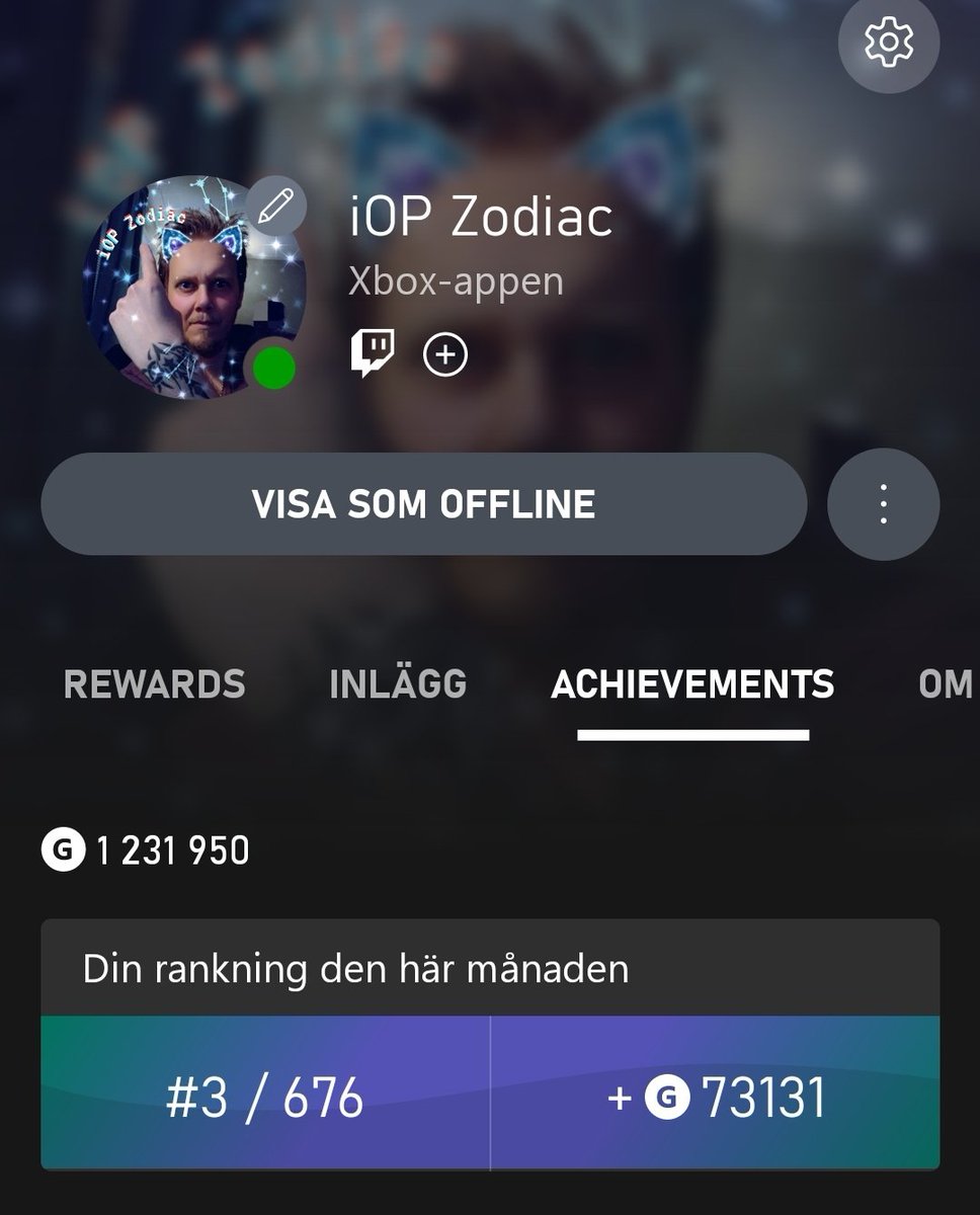 X_iopzodiac_X's tweet photo. I'm now ranked as no.8 in @TrueAchievement's Swedish #Gamerscore Leaderboard! 🤩
Not that long ago I entered the top 100 and have tried to push since then. +73.000G this month! 🥳🏆
@xboxse #XboxSverige #SwedishGamers #XboxSweden #SvenskaGamers #Cheevos #AchievementHunter https://t.co/66aDnBhYcL