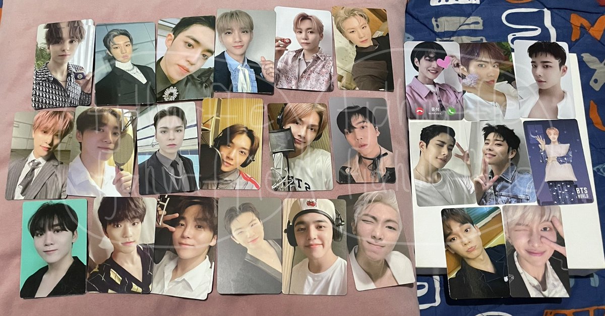 parktjdghk's tweet photo. wts/lfb

photocards onhand for sale

ateez, twice, skz, astro, pentagon pcs 50php ea
svt carat kit, power of love 50php ea
Semicolon pcs 120php ea
svt other pcs 150php ea
exo chen, bts pcs 100php ea https://t.co/kujIkGN1ek
