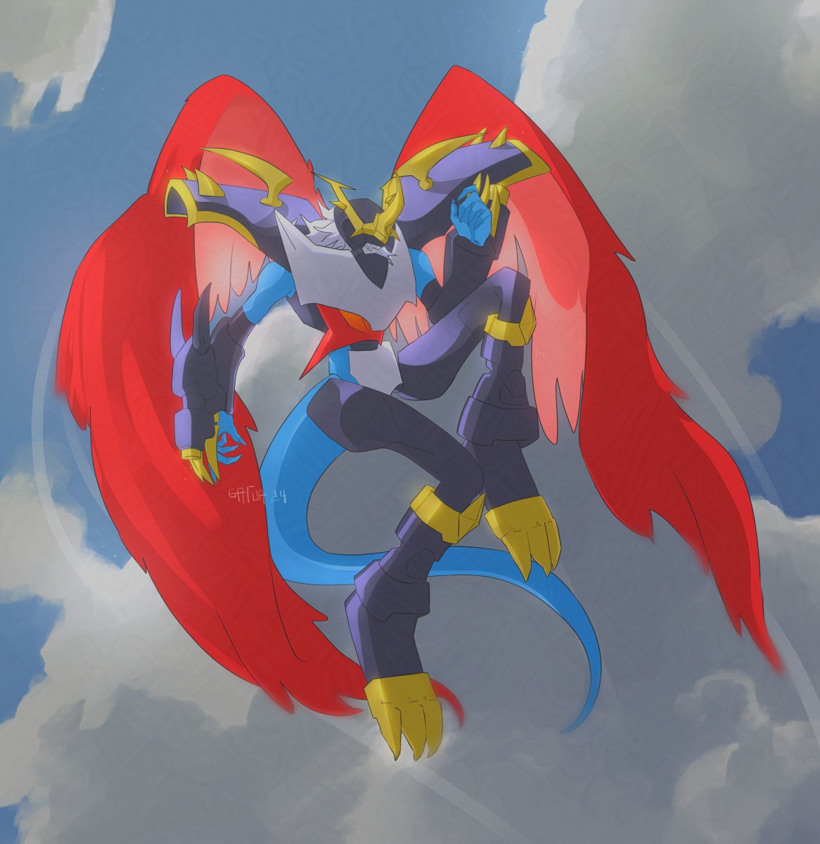 doctorsafva's tweet photo. This was such a big piece, it took me a year and a half or smth to finish 😭🪽⛅️

#デジモン #imperialdramon #Digimon #digimonfan https://t.co/lVi8p9RSY9