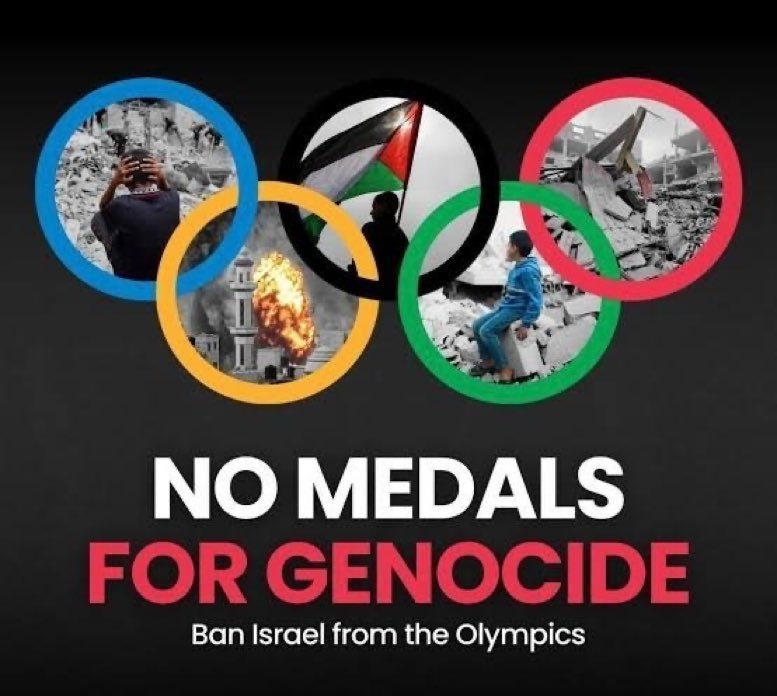 agrimoonie's tweet photo. No medals for genocide!
#BanIsrael
#BanIsraelFromOlympics
#TrueOlympicValues https://t.co/zLKhcbBRhb