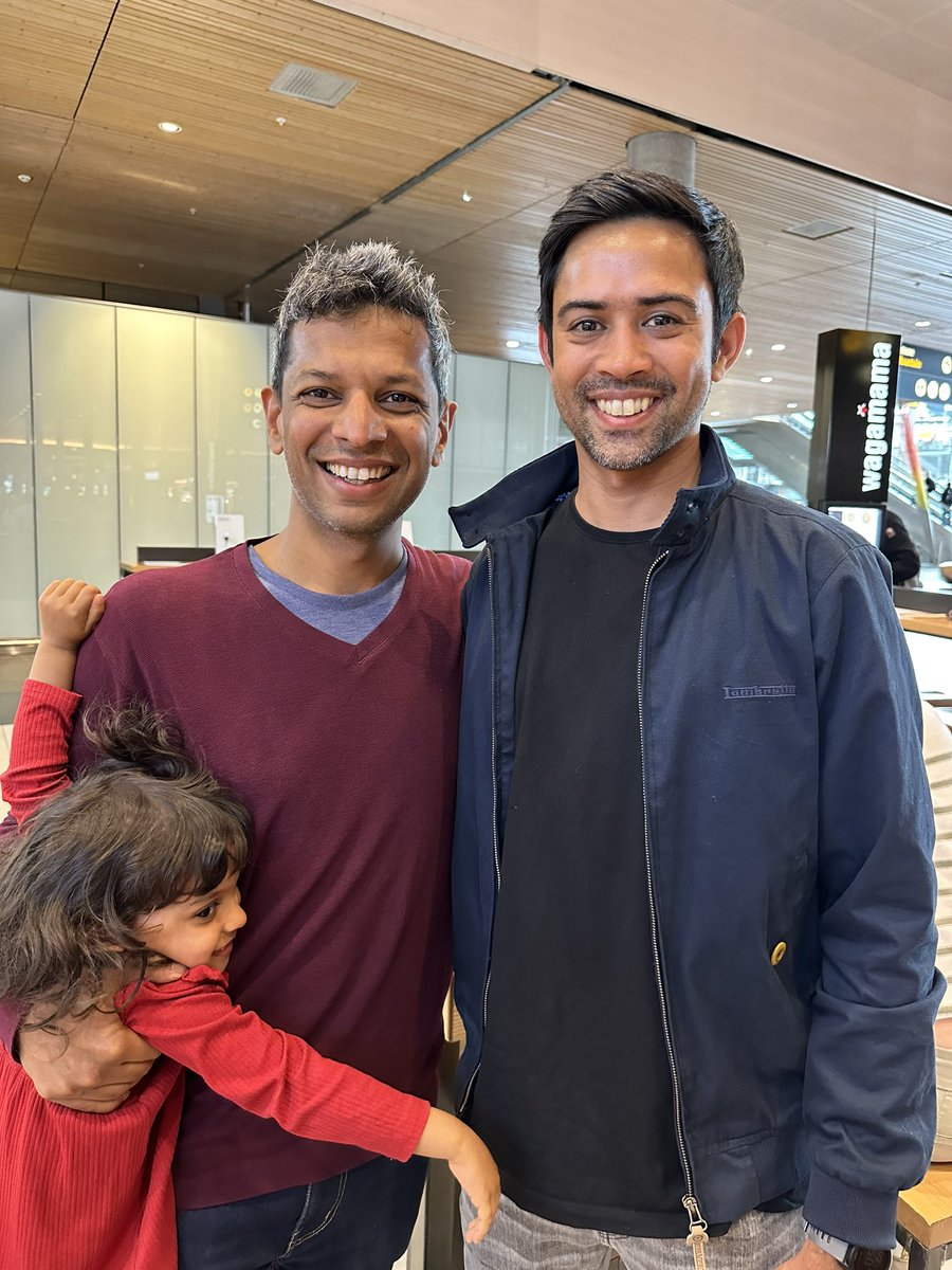 kunalashah's tweet photo. Chance encounters are fun.
They’re even more fun if it’s with friends from Motorsport…at Oslo Airport.

@Adityaracing &amp; I go long back; his commitment to the Indian Racing League is inspiring &amp; much-needed for Indian Motorsport.

Antara was excited to meet another “racer”.😍 https://t.co/HhMZe3BOaD