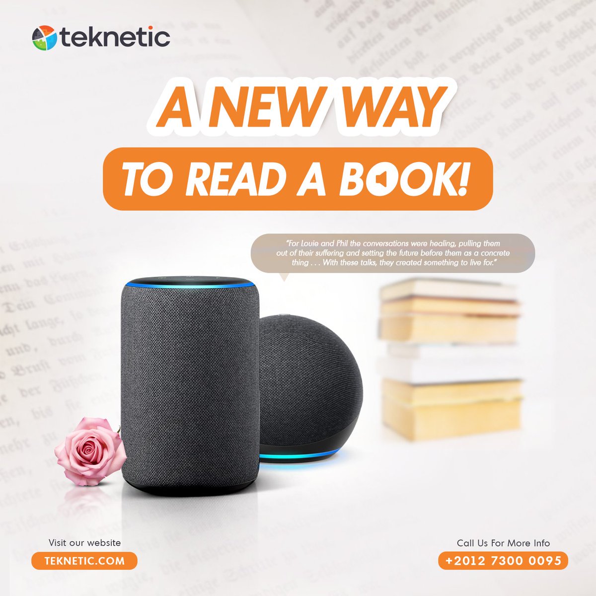 tekneticeg's tweet photo. Alexa: Where the next chapter is just a voice command away!
https://t.co/BQeQcQBkdO
#teknetic #thefutureyoudeserve #alexa #voicecommand #liberary #book #books #reading #read #fyp #foryou #foryourpage #automation #smarthome #smarthomeautomation #audio #smart #listen #novels https://t.co/jkPGt246Cd