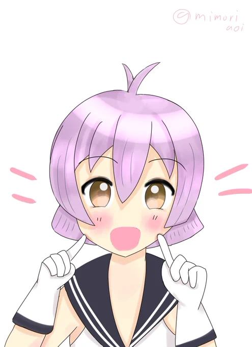 酒匂ちゃん。#艦これ版深夜の真剣お絵描き60分一本勝負 #艦これ版真剣お絵描き60分一本勝負_20240714 