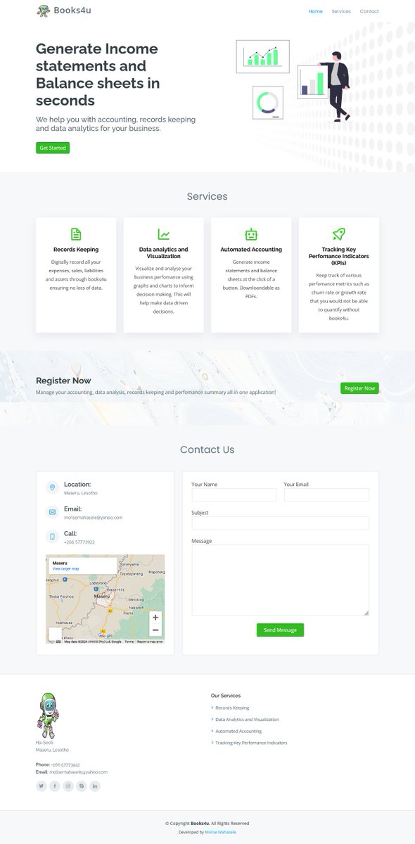 molise_codes's tweet photo. Books4u is a web application that allows people to generate income statements and balance sheets in seconds.  

Link in the comments👇

#SaaS 
#buildinpublic https://t.co/UycbrNAeEJ