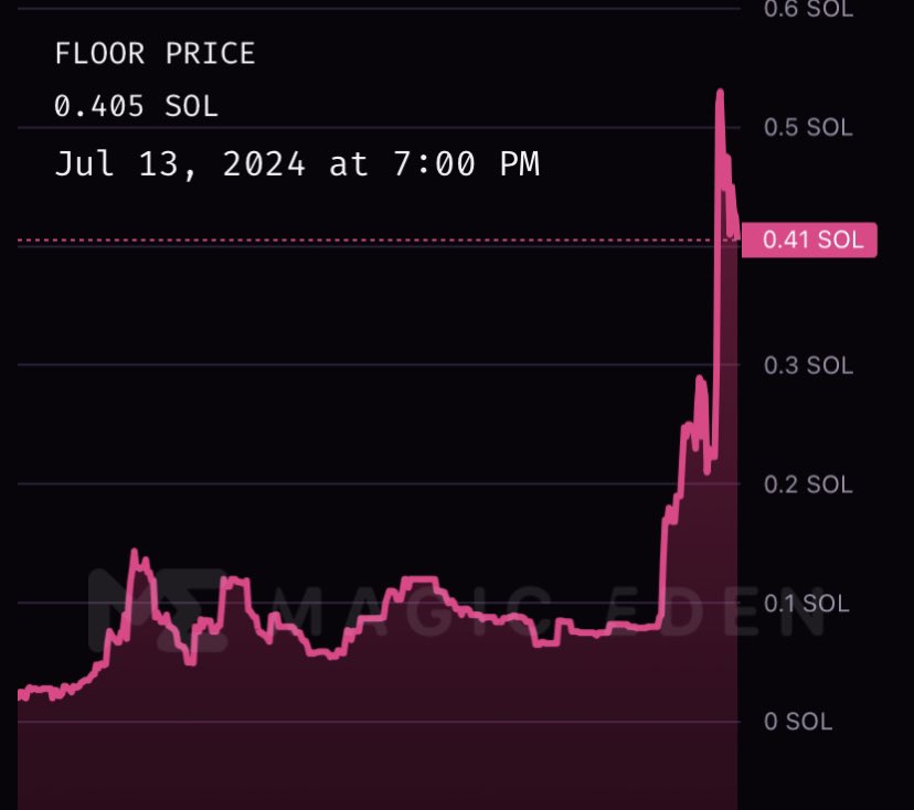 realtommybibi's tweet photo. Trumptardio collection soars after assassination attempt on #Trump 

Retardio. $sol #SOL https://t.co/A1kVzbNSYa