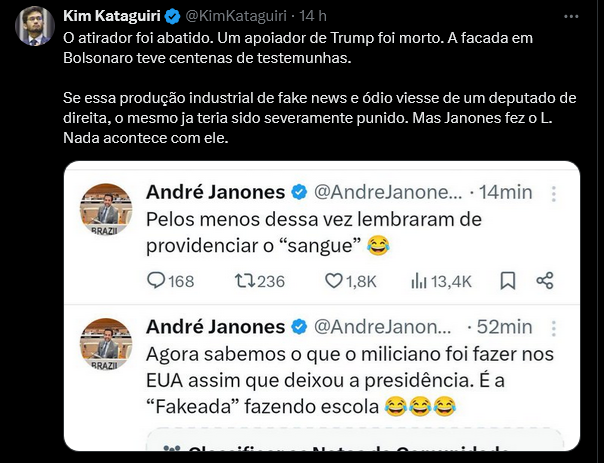 IsraellopessWeb's tweet photo. No Brasil a índole d alguns militantes, continua pior possível p/ Paz e democracia. Como em plena saúde mental, alguém usa o episódio nefasto, diabólico, que deixa marcada, verdadeira intenção dos loucos partidários, quando falam de  justiça, paz edemocracia. #DireitaSegueDireita https://t.co/vD4ia0JlXa