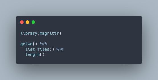 Managing your files just got easier! Use this R code to count files in your working directory. 📂 #RStats #ProductivityHacks