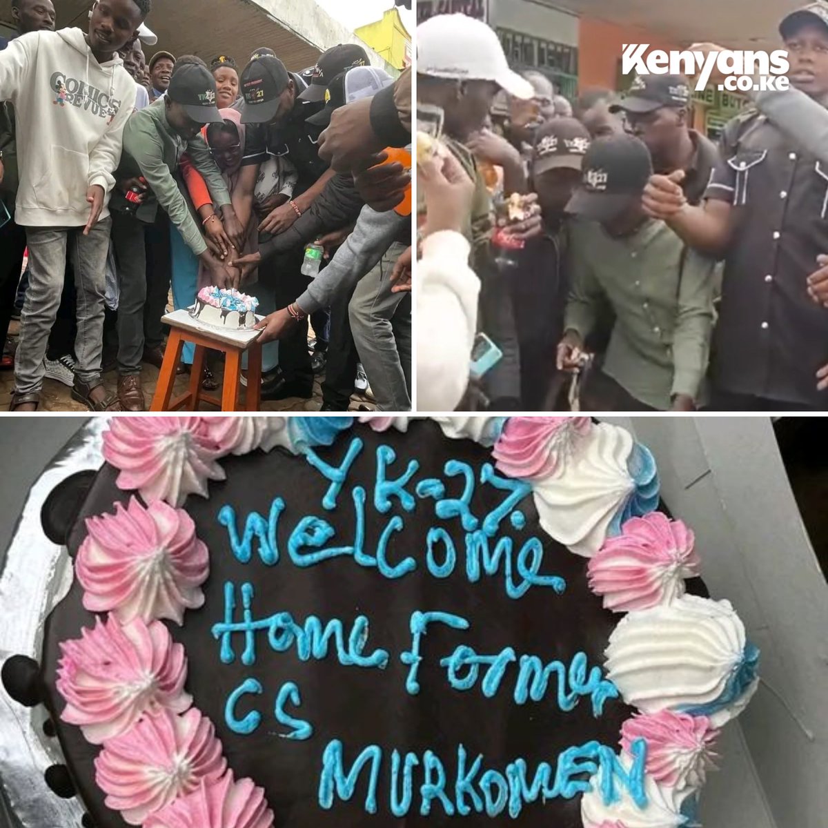 So the #Eldoret gen Z cut a cake to celebrate the fall of Murkomen 😅😅. Bwana apana cheza na hii breed. #Raila #Eldoret #