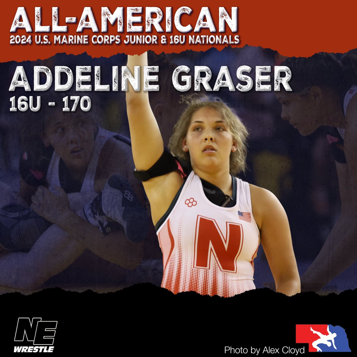 NEBwrestle's tweet photo. Addeline Graser is an All-American! https://t.co/5kz5liutOB