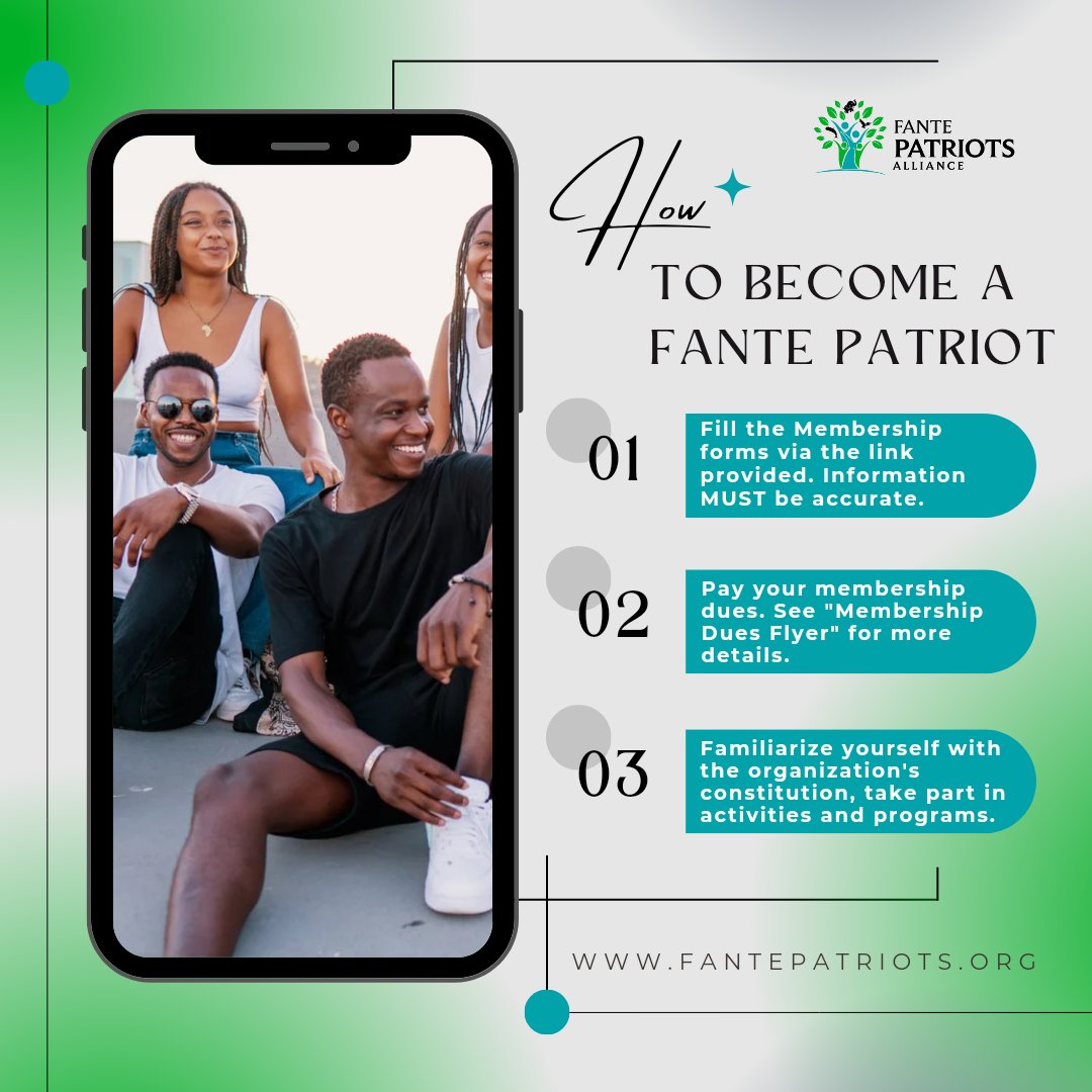 fantepatriots's tweet photo. Join the Fante Patriots Alliance Today!
Are you a FANTE? Are you passionate about preserving and promoting Fante heritage and culture? Do you believe in the power of unity and collective progress?

Here’s why you should join the Fante Patriots Alliance: https://t.co/A06x11aqXQ