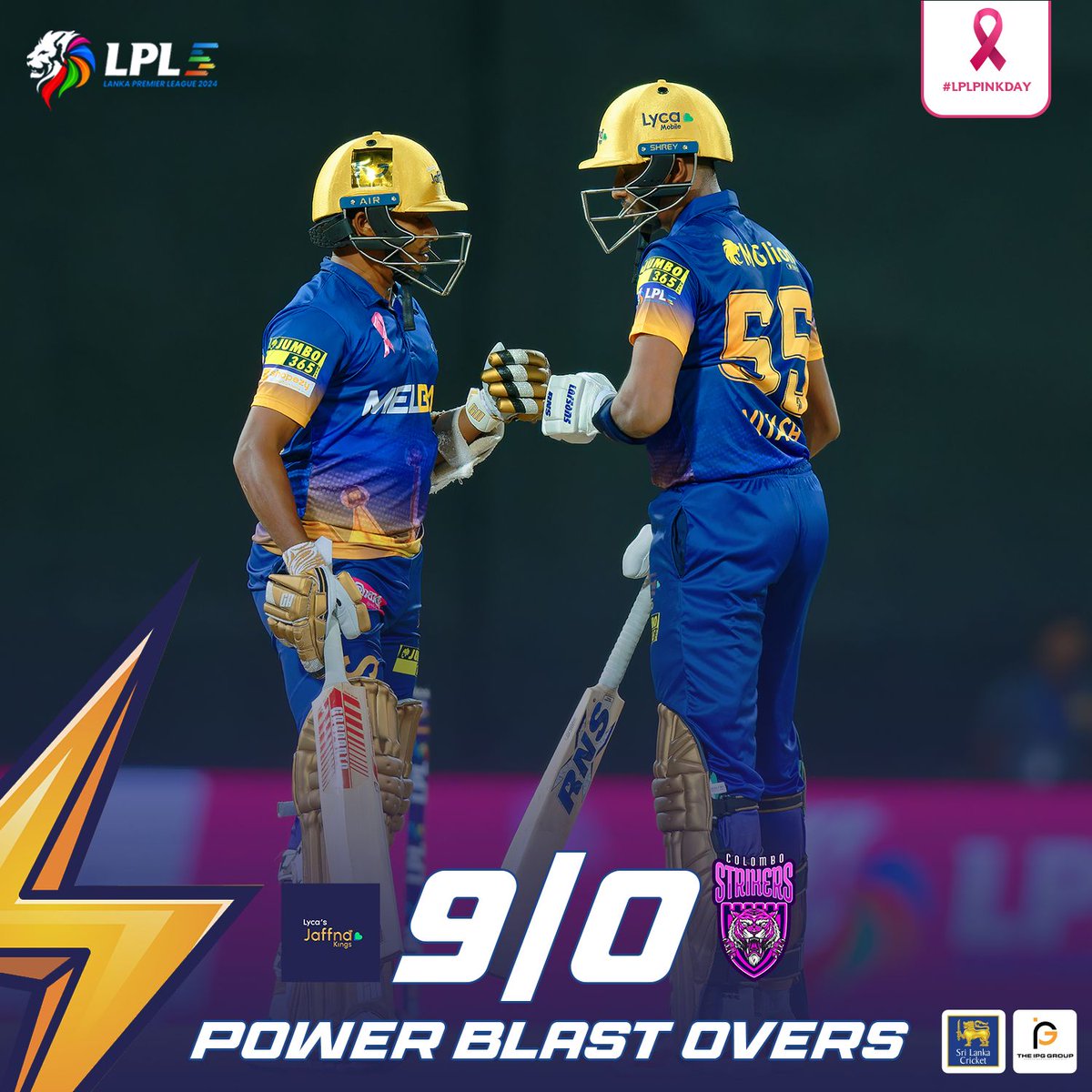 LPLT20's tweet photo. POWER BLAST STRUGGLES 🙂‍↔

End of the Power Blast overs and the Kings manage only ⿩ runs, reaching 100 on the board. 🥺

Tough times for the batting side. Can they bounce back? 🏏 

#LPL2024 #LPLPinkDay https://t.co/zo4q6EelVq