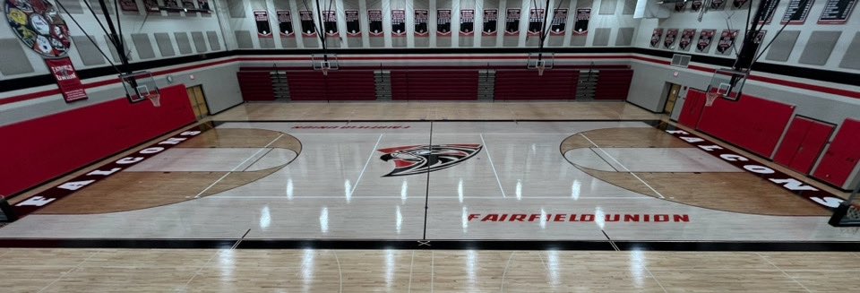 ChadBelville's tweet photo. Huge thank you to Farley Floors for the amazing job refinishing the floor at FUHS!  #FalconPride https://t.co/DVijTU1n6J