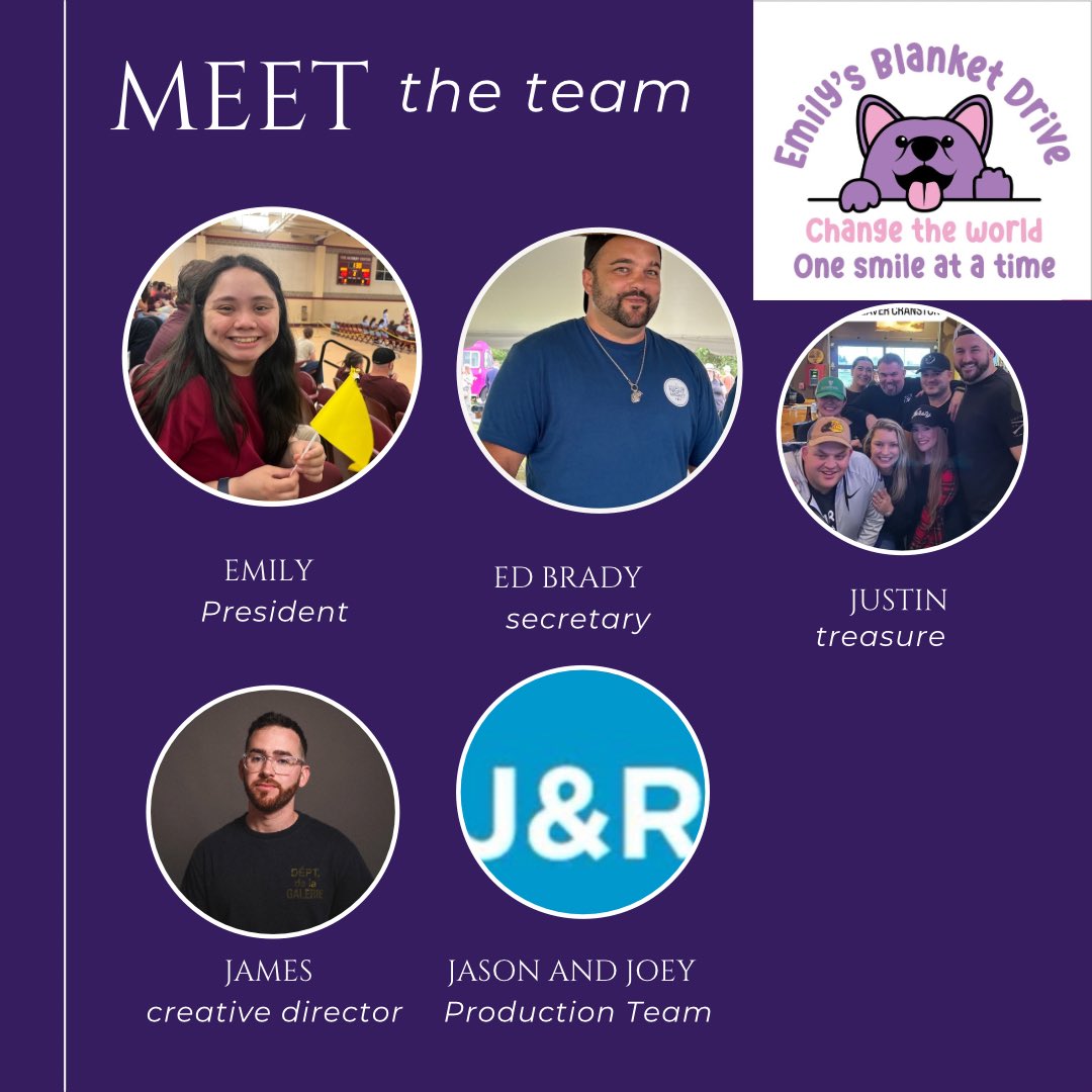 Emilysblanket's tweet photo. I am so excited to introduce the amazing team!!! The website is getting a little bit an update… But it will be ready for the fall…. I am so excited!! If you like to be part of this amazing team please reach out to me or @EdBradyRI  thank you!! 
#emilysblanketdrive https://t.co/QyOniHv1Ia