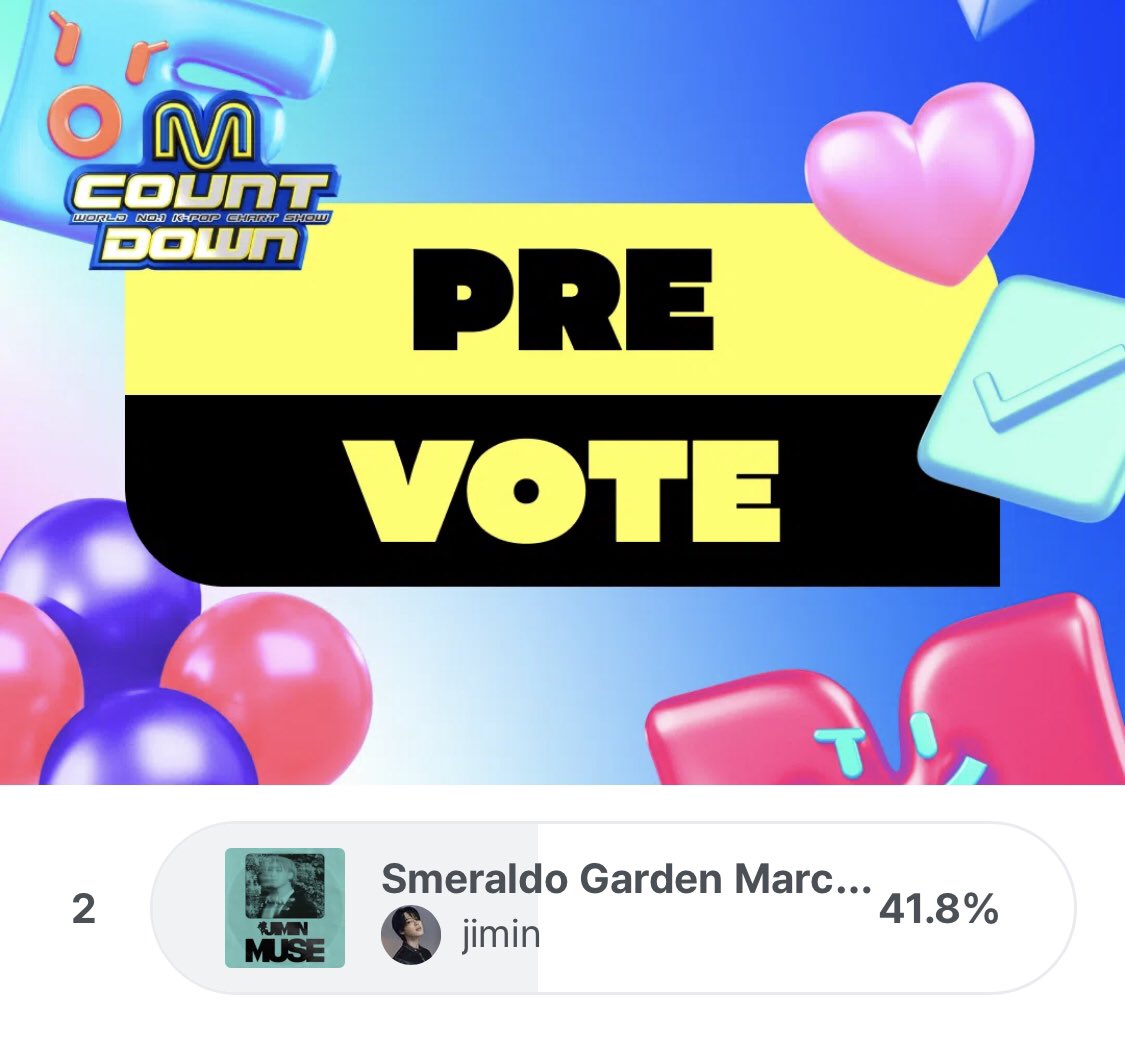 JiminGlobal's tweet photo. 📣 LAST DAY OF VOTING
This is our last chance! Make sure to cast all your votes! 🚨
Jimin is once again down to #2! 🆘
🗳️ https://t.co/yQoJCTUTI4
One vote per account per device.
Use other devices of possible. 🙏🏼 https://t.co/6Og3ARX58d
