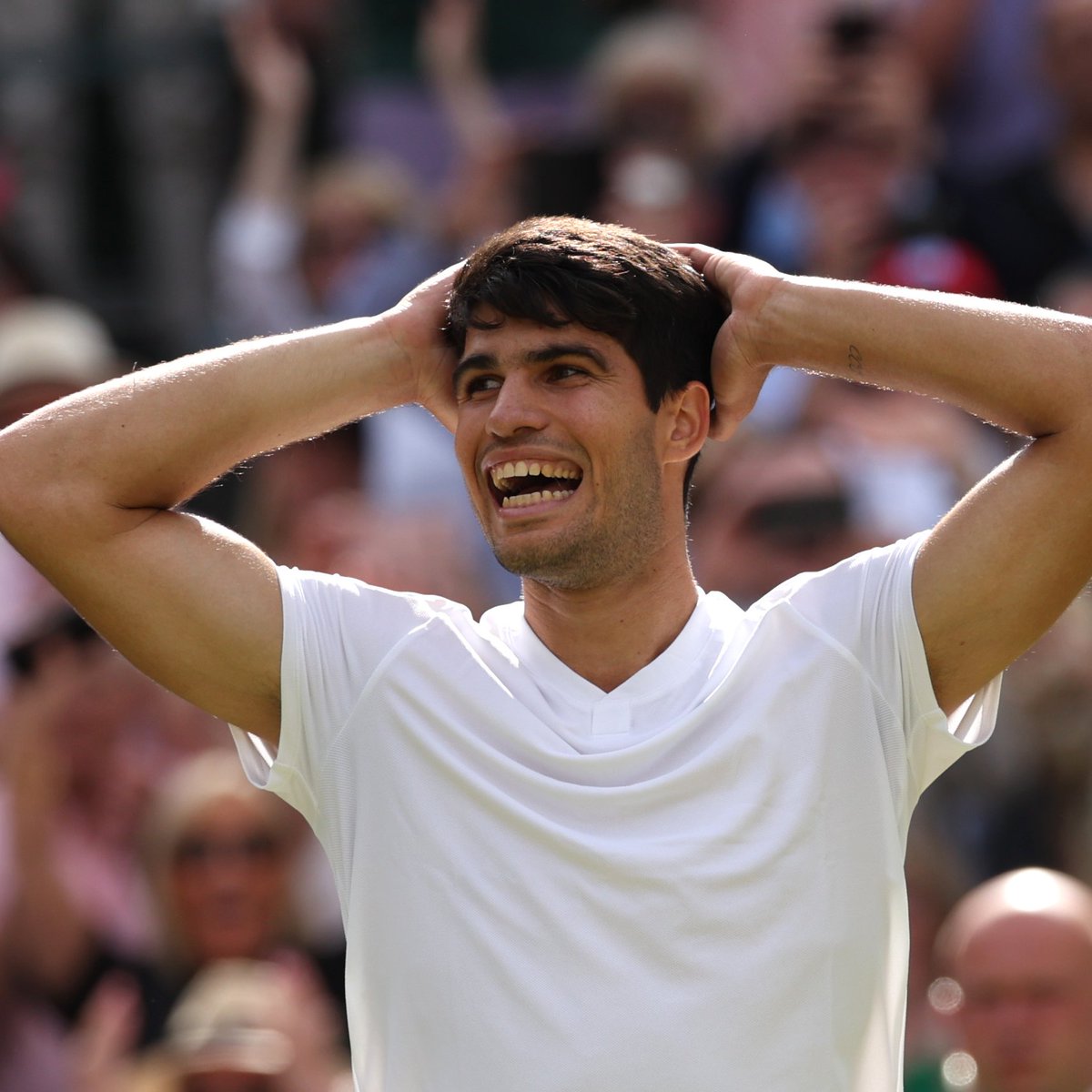 DAZN_ES's tweet photo. No es Carlitos, es DON CARLOS ALCARAZ y vuelve a ser el rey de Wimbledon 🏆🎾

Ahora os toca a vosotros, @SEFutbol 😜🇪🇸 https://t.co/9TrLBRo3Db