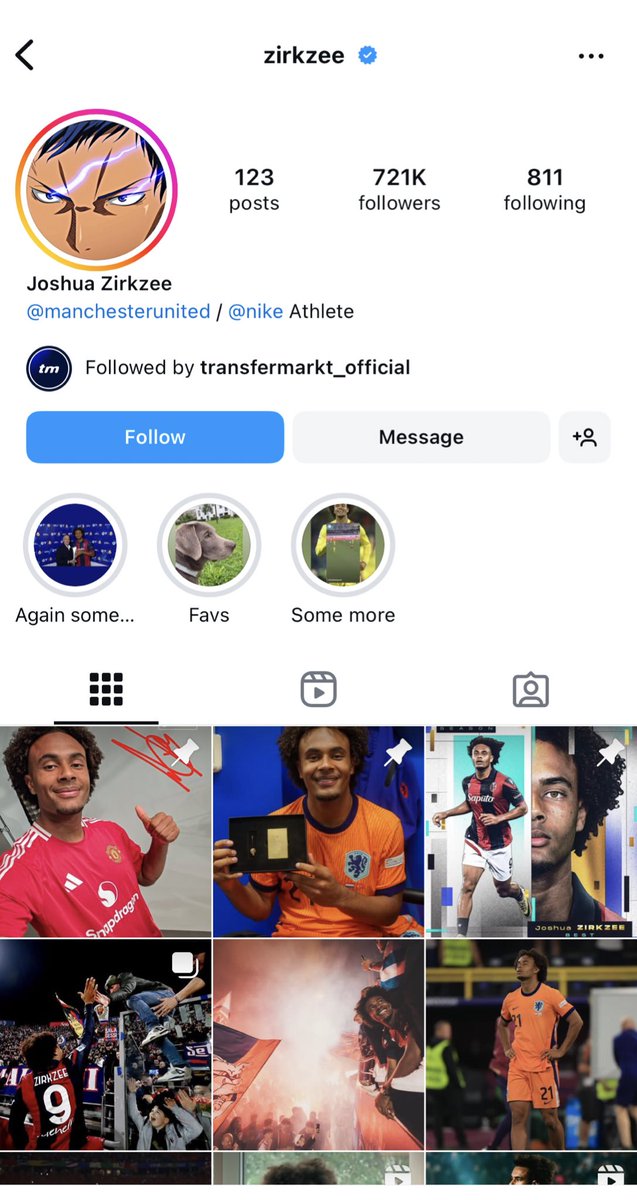 TheVolante_'s tweet photo. Joshua Zirkzee bio change on Instagram https://t.co/wznbgGsznC