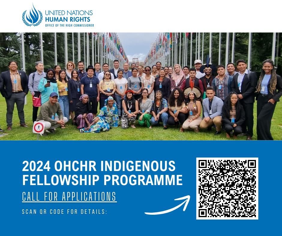 opportunitiesfy's tweet image. 📢 Apply for the OHCHR Indigenous Fellowship Program 2025! Fully funded 4-week fellowship in Geneva to learn about UN human rights mechanisms. Covers travel, living expenses, and health insurance. Apply by August 31: rb.gy/wumqyi

#IndigenousFellowship #HumanRights