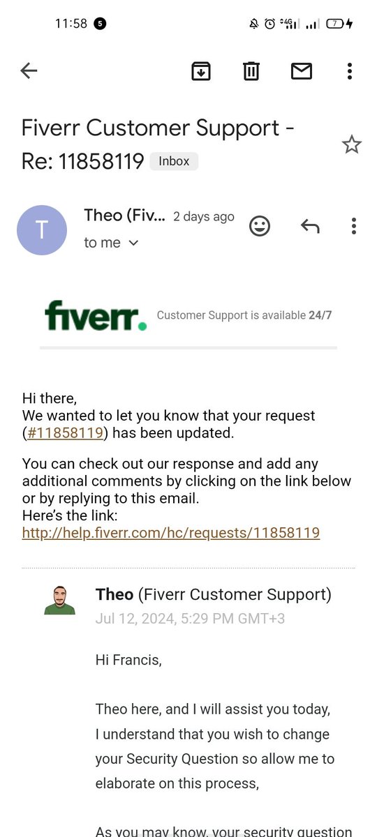 _francis_junior's tweet photo. @fiverr @FiverrSupport
I haven't gotten feedback since the 12th of July and the 7 days you gave me will end in the next 3 days. https://t.co/PEBhM8h6zX
