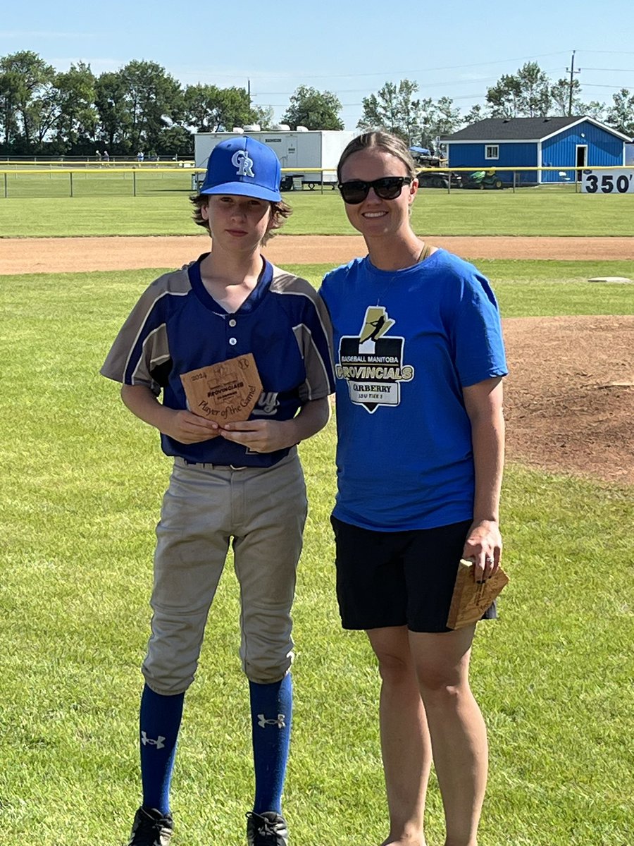 CMBProvs's tweet photo. Results!!

G21 - Brandon 3 vs Carberry 2
G22 - Manitou 13 vs Carman 1

Finals will be Brandon vs Manitou at 2PM

@BaseballMB @MyStrideCU https://t.co/M0GmogvNLW