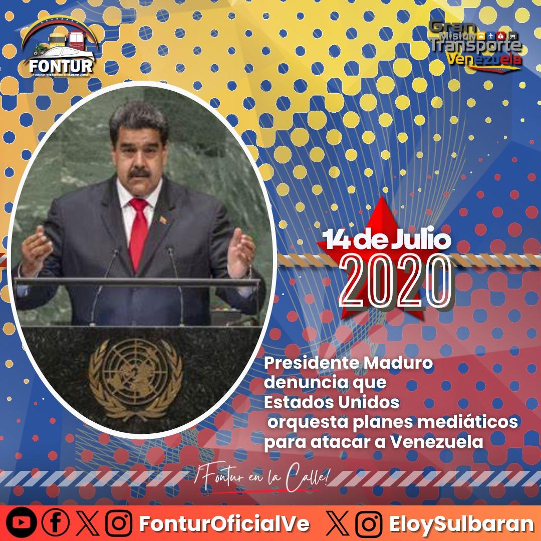 FonturOficialve's tweet photo. #14julio 2020: Presidente @NicolasMaduro denuncia que EEUU orquesta planes mediáticos para atacar a Venezuela.
El presidente exhortó al pueblo a prepararse para esta nueva agresión, que fue anunciada por el enviado especial de Estados Unidos, Elliott Abrams.
#VenezuelaUnidaAvanza https://t.co/anrMSmXLEG