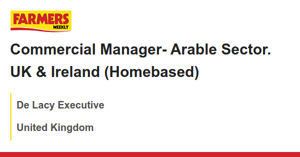 De Lacy Executive: Commercial Manager- Arable Sector. UK &amp; Ireland (Homebased) dlvr.it/T9ZhPm