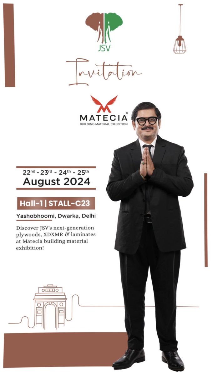jsvplylam's tweet photo. Dear Friends,

We are excited to announce that JSV will be showcasing our latest innovations at the Matecia Exhibition!

📅 Date: 22-25 August, 2024

📍 Venue: Yashobhoomi, Dwarka, New Delhi, Stall No. C23, Hall No. 1 

Come and visit our stall

TEAM JSV

#matecia #exhibition https://t.co/pKURNusBqR
