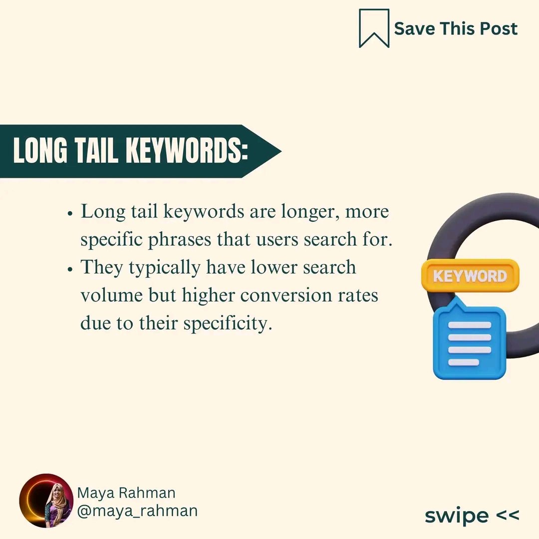 mayarahman30's tweet photo. 🚀 Unlock the Power of Keywords for Your SEO Strategy! 🔑

Keywords are the essence of SEO. Knowing their types can boost your digital marketing efforts. This carousel presents 9 essential keyword types that every marketer should be familiar with.
#seo #keyword #research https://t.co/QCy8TroB3X