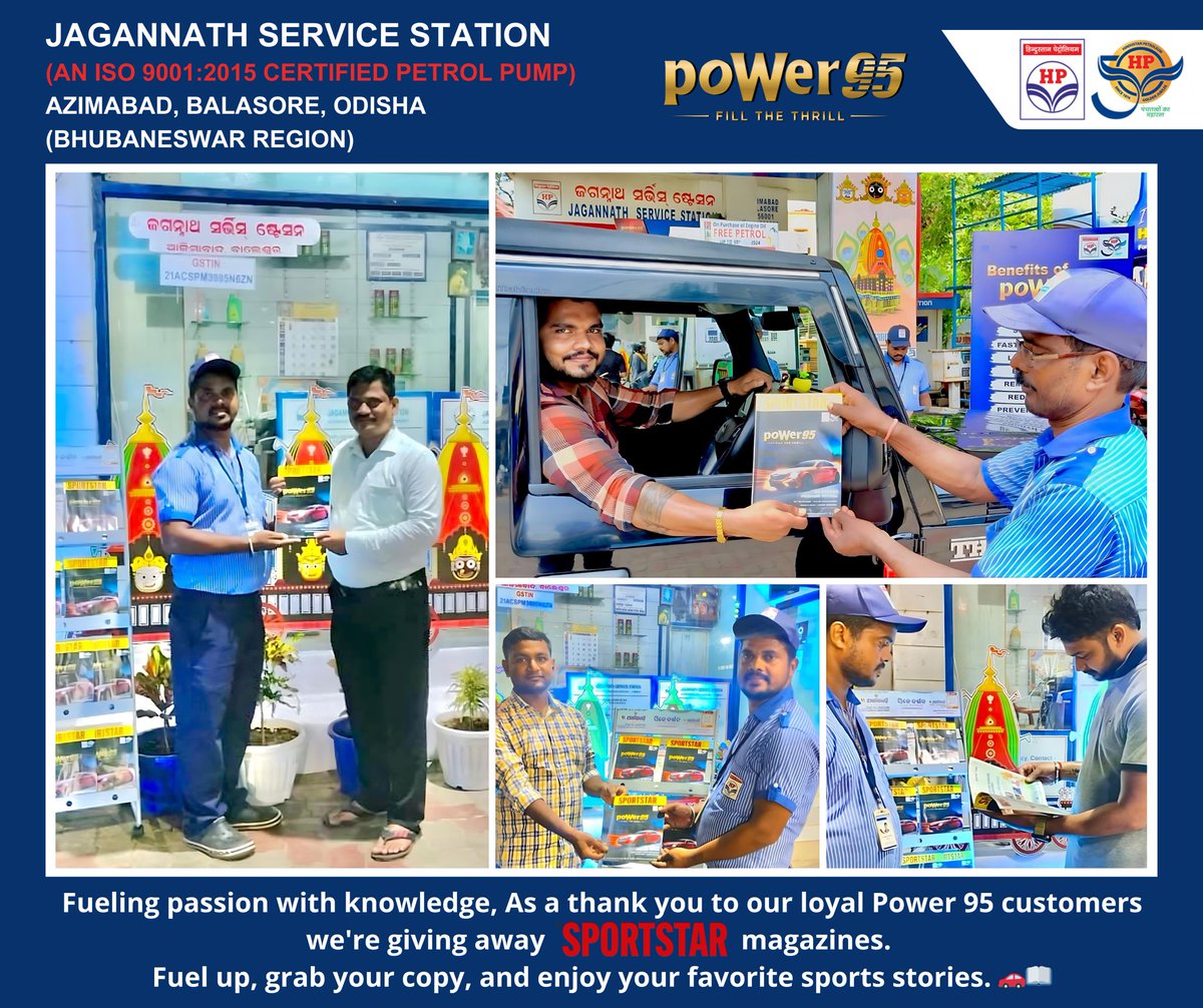 hpcl_jss's tweet photo. Fueling your passion for sports ! Handing over @sportstarweb magazines to our loyal customers who choose #Power95, because excellence recognizes excellence🌟 
@HPCL @hpcl_retail https://t.co/myKGcdIM0p
