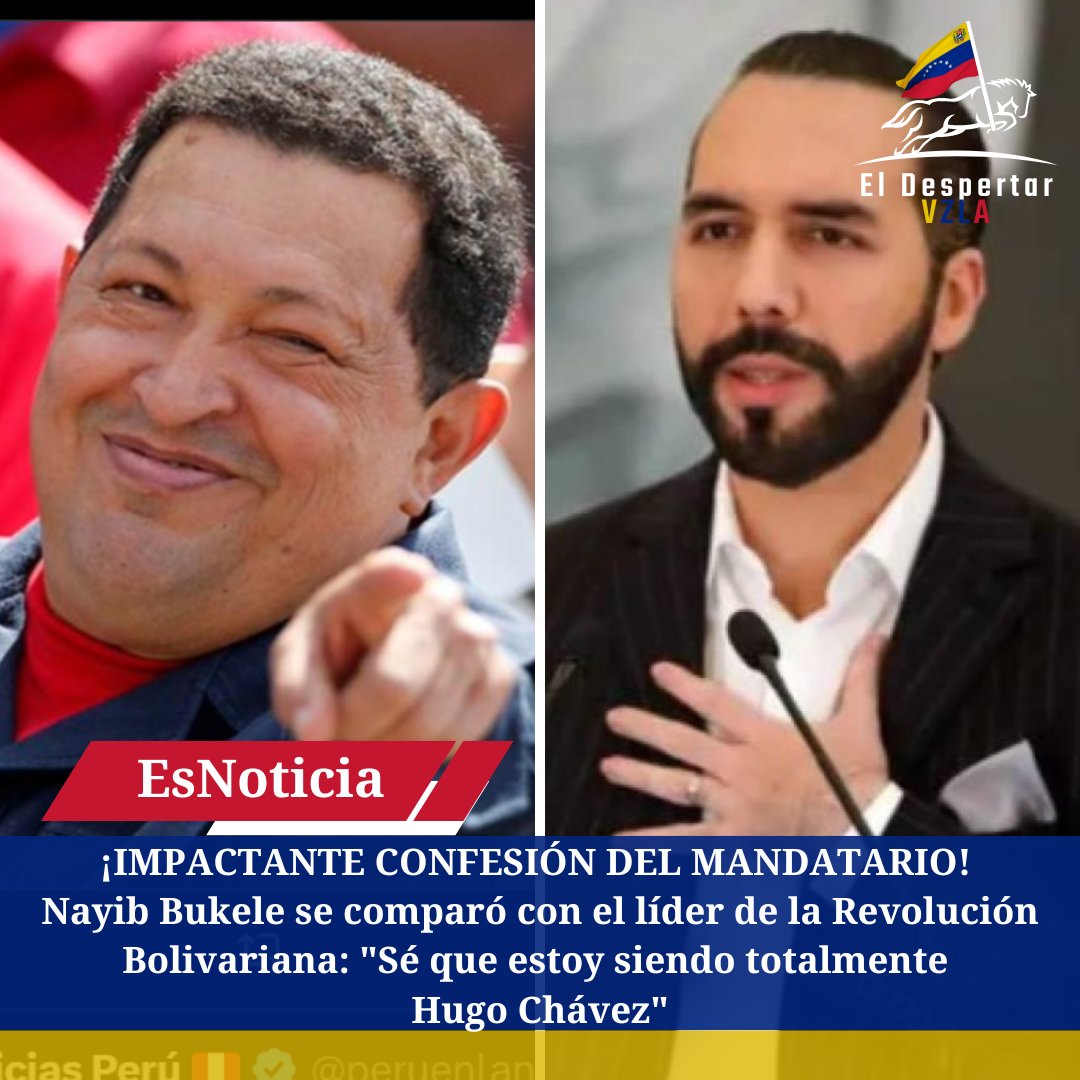 #14Jul #EsNoticia Presidente salvadoreño, Nayib Bukele, se compara con el fallecido expresidente de Venezuela, Hugo Chávez, por proyecto de agro-mercados gubernamentales en El Salvador.

#Internacionales #Economía #ElSalvador #Venezuela