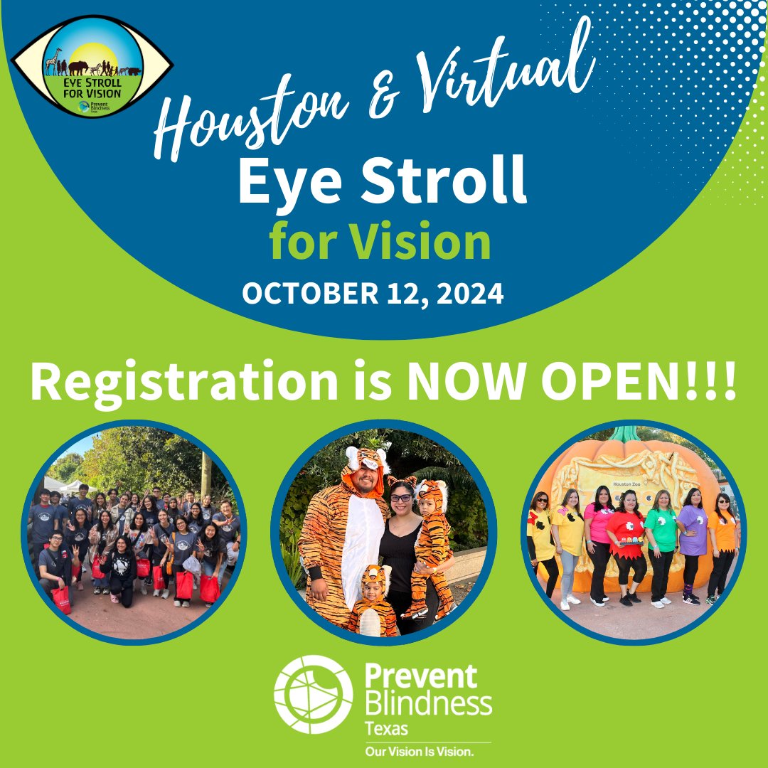 Eye Stroll for Vision Registration is NOW OPEN!!! We are so excited to share this year's 2024 Eye Stroll for Vision is going to be even bigger and better, as we have added a couple new things this year! Learn more &amp; register to join us at bit.ly/2024EyeStroll #PreventBlindness