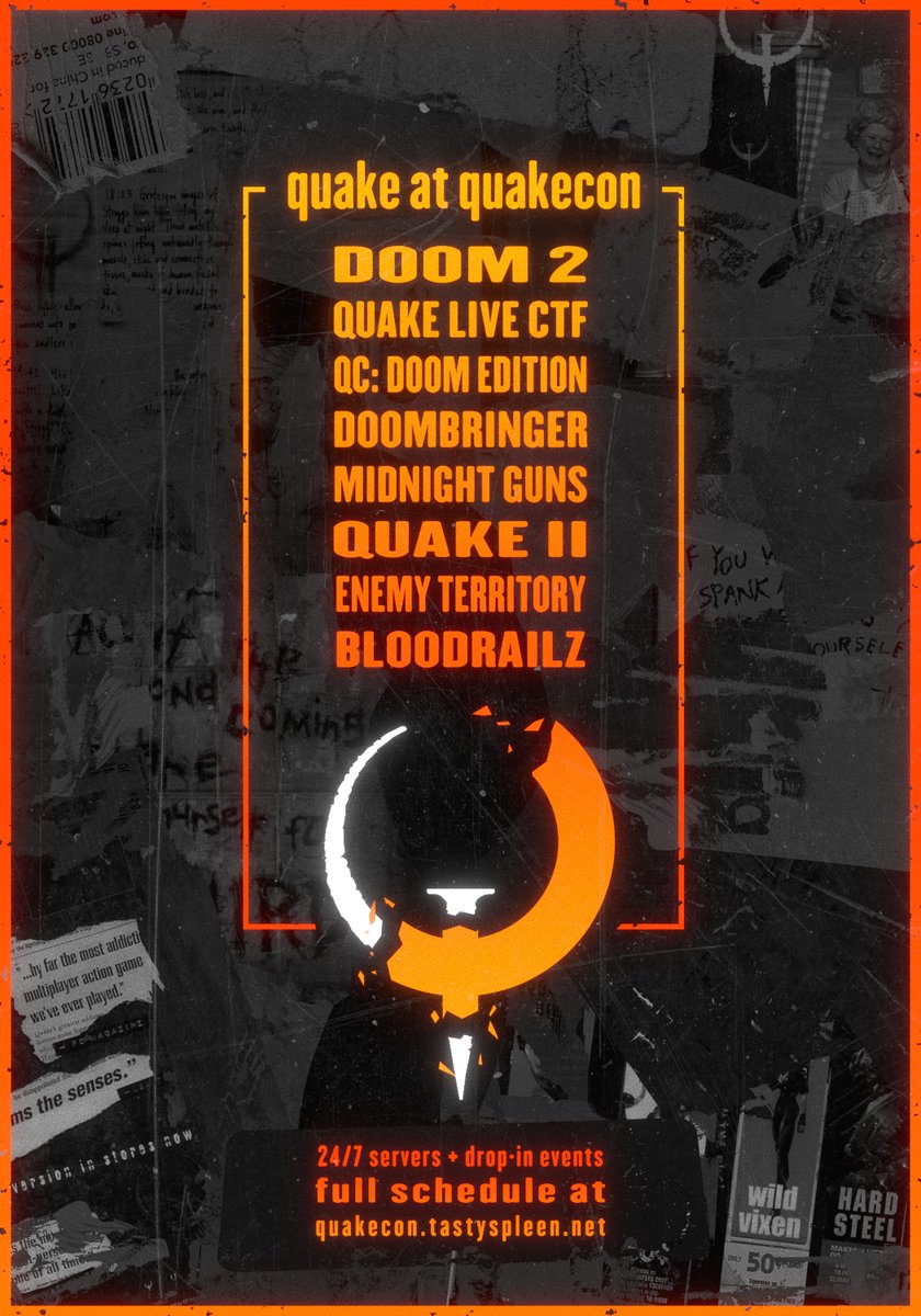 Quake at Quakecon is coming back for #quakecon2024!

Turn on, boot up, plug in, and Quake until your eyes bleed!

✅ LAN-latency public servers for BYOC and internet play

✅ Drop-in casual games

✅ Easy downloads for free titles

See you there!