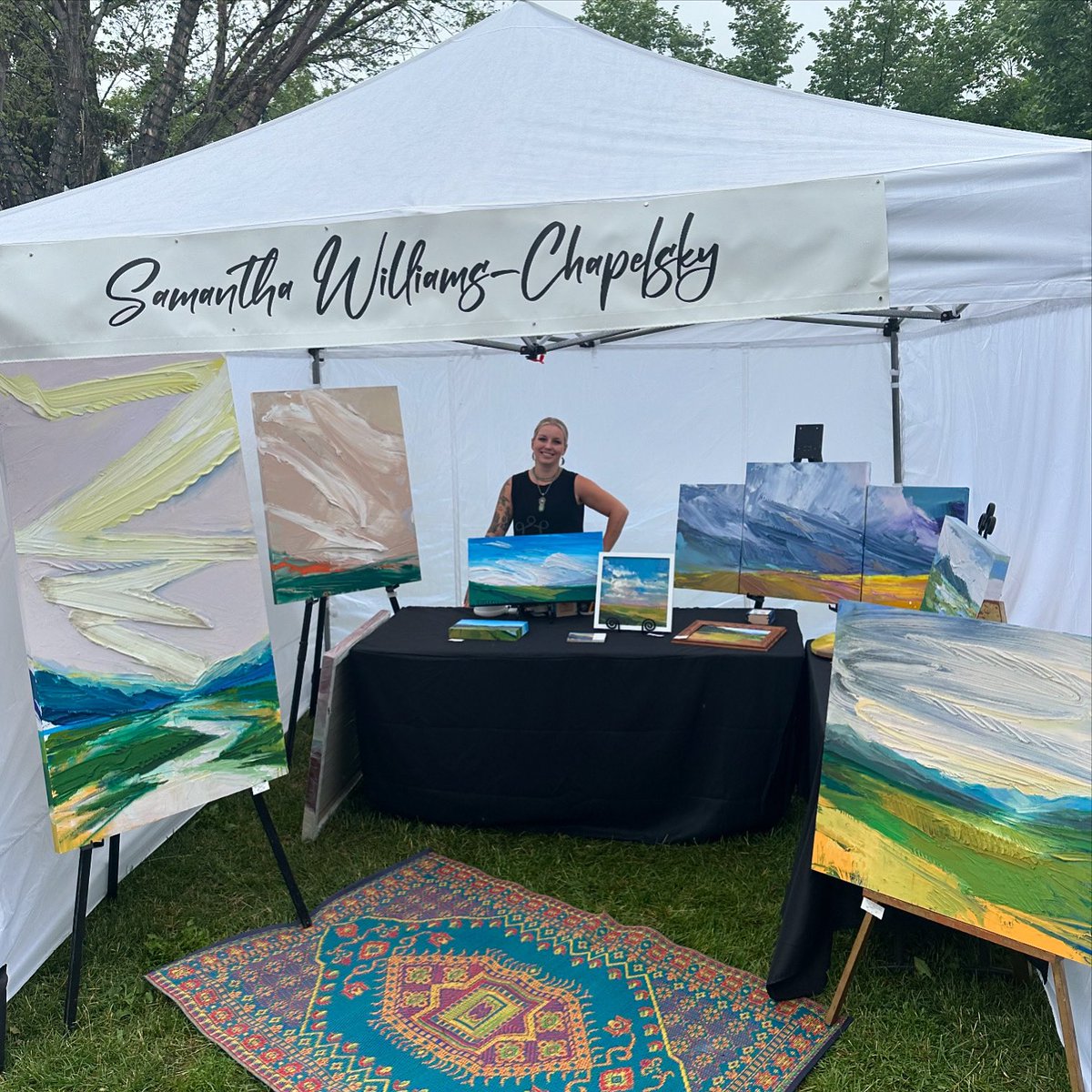 artSWC's tweet photo. Last day of the @YEGArtWalk today! Stop by and see some of my newest paintings up at McIntyre Park by the library! Hope to see you there! #yeg #yegart #yegevent #edmonton #edmontonart #edmontonartist #painting https://t.co/7IJrTw4GcC