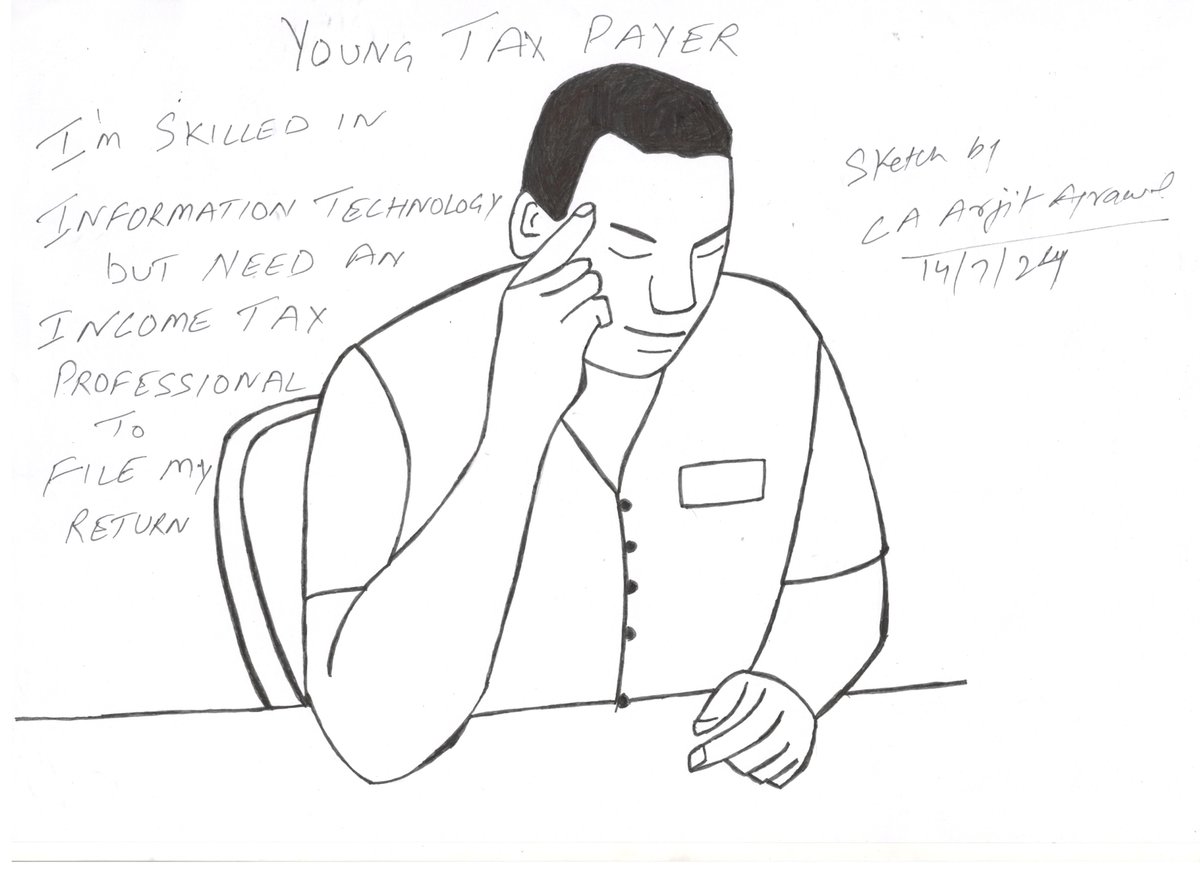 ArjitCa's tweet photo. Today's sketch features the thoughts of a young taxpayer while filing their income tax return this year
#rklaxman #uncommonman #sketch #sketching #pencildrawing #pencilsketch #charteredaccountants #happy #hobby #healthexercise #challanges #positive #incometaxreturn #youngtaxpayer https://t.co/cjnMhWDzIw