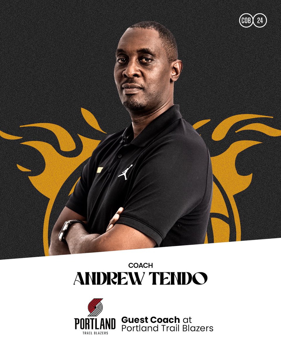 CityOilers's tweet photo. It’s-thrilling for our Head Coach Andre Tendo  to join the Trail Blazers as a guest coach for the NBA Summer League 2024! Ready to bring my A-game! https://t.co/LUeXXwDbKL