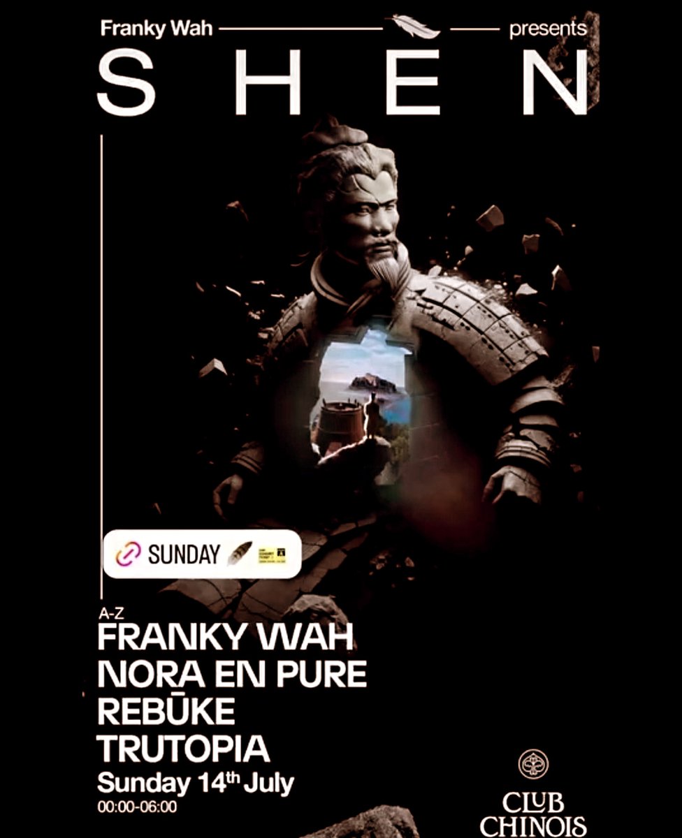 Ibizaclubbing Guide (@clubbing_ibiza) on Twitter photo <a href="/frankywahmusic/">Franky Wah</a> with <a href="/shenpresents/">SHÈN Presents</a> tonight at Club chinois ibiza
"It feels so good to be stepping back into Club Chinois, a place that now feels like a second home to me. "🪶🪶🪶🪶🪶
With
<a href="/NoraEnPure/">Nora En Pure</a>
<a href="/rebukemusic/">Rebūke</a>
<a href="/Trutopia/">TRUTOPIA</a>
See you on the dancefloor
#ibiza <a href="/frankywahmusic/">Franky Wah</a> with <a href="/shenpresents/">SHÈN Presents</a> tonight at Club chinois ibiza
"It feels so good to be stepping back into Club Chinois, a place that now feels like a second home to me. "🪶🪶🪶🪶🪶
With
<a href="/NoraEnPure/">Nora En Pure</a>
<a href="/rebukemusic/">Rebūke</a>
<a href="/Trutopia/">TRUTOPIA</a>
See you on the dancefloor
#ibiza