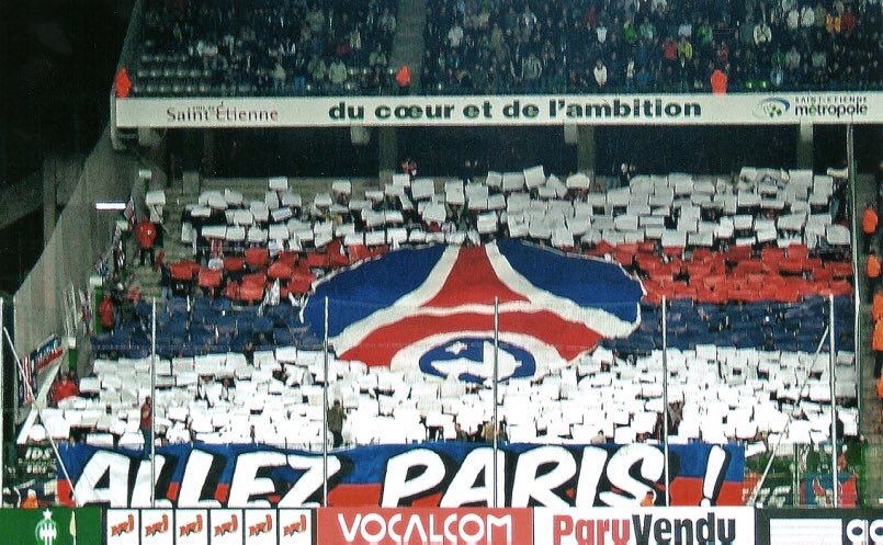 psgtifos's tweet photo. Tifo ASSE - PSG 18.07.2005
"ALLEZ PARIS"
Stade Geoffroy Guichard
#assepsg #psgasse #psg #teampsg #asse #assaintetienne #saintetienne
#lutecefalco #suprasauteuil #authentiks https://t.co/lRR7nXKfQl