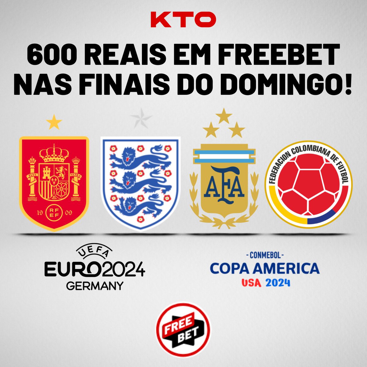 KTO Brasil (@kto_brasil) on Twitter photo 🚨 ABSURDO: GANHE 600 REAIS COM A EURO E A COPA AMÉRICA 🚨
Hoje o domingo está perfeito para quem gosta de futebol e como vocês me ajudaram a chegar nos 37K... tá aqui o presentinho! 🎁
Regras:
1⃣ Seguir a <a href="/KTO_brasil/">KTO Brasil</a>
2⃣ Dar RT nesse post
3⃣ Comentar o placar exato de Espanha 🚨 ABSURDO: GANHE 600 REAIS COM A EURO E A COPA AMÉRICA 🚨
Hoje o domingo está perfeito para quem gosta de futebol e como vocês me ajudaram a chegar nos 37K... tá aqui o presentinho! 🎁
Regras:
1⃣ Seguir a <a href="/KTO_brasil/">KTO Brasil</a>
2⃣ Dar RT nesse post
3⃣ Comentar o placar exato de Espanha