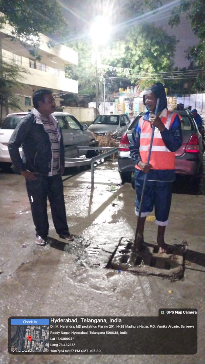 ZC_SLP's tweet photo. MET clearing water stagnation point at Katta mysammma temple opposite Madhura Nagar colony and at alsabha hotel madhura Nagar colony in vengal Rao Nagar division, Yousufguda Circle
#Hyderabad #ActionAgainstWaterLogging
@GHMCOnline
@CommissionrGHMC
@gadwalvijayainc
@TGMAUDOnline
@Director_EVDM