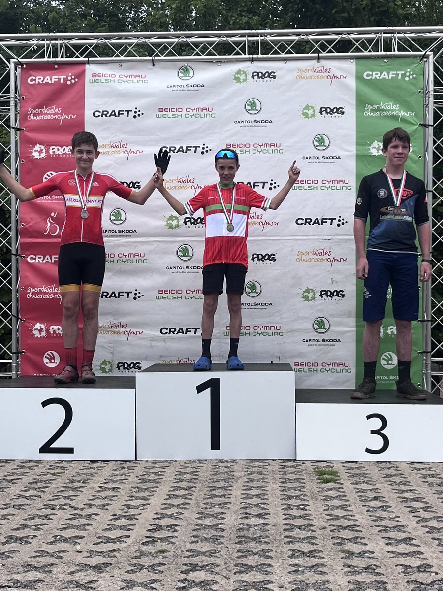 clespiller's tweet photo. @AddGorffYGBM Welsh champion again! 👊🏻 cross-county mountain biking today! Another jersey to add to the collection. https://t.co/cSV0un3Q7A