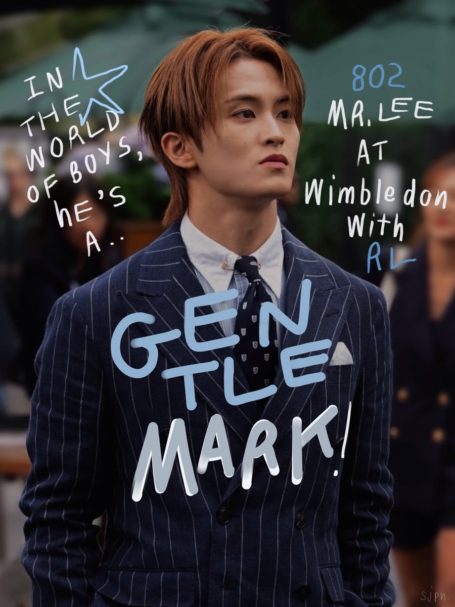 oct14ber's tweet photo. In the world of boys, he's a gentlemark 
🐯♡ 

Mark Lee X Polo Ralph Lauren in London
#WimbledonXMarkLee
@RalphLauren https://t.co/3nbZ9mdj3p