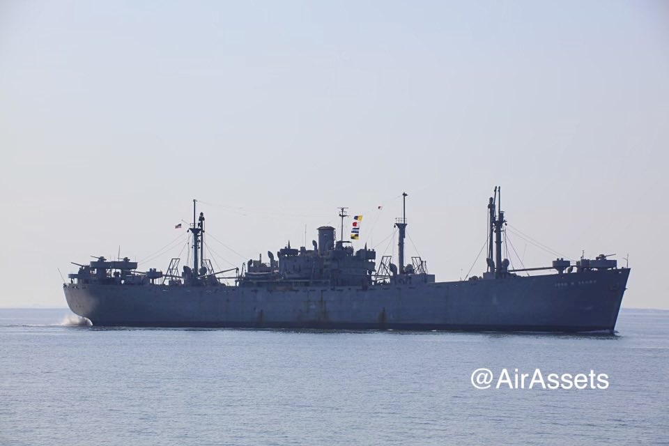 WarshipCam's tweet photo. S.S. John W. Brown World War 2 liberty ship coming down from Baltimore into Norfolk, Virginia for maintenance - July 14, 2024 #ssjohnwbrown
SRC: TW-@AirAssets https://t.co/eJc7pSXFxw
